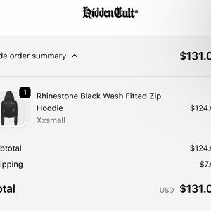 Hidden Cult Black Rhinestone Hoodie